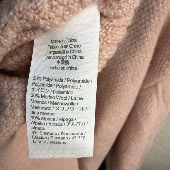 J. Crew Cable Knit Half Zip Super Soft Yarn Sweater Womens Dusty Rose - Picture 8 of 11